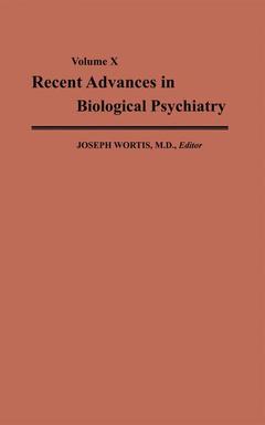 Couverture de l’ouvrage Recent Advances in Biological Psychiatry