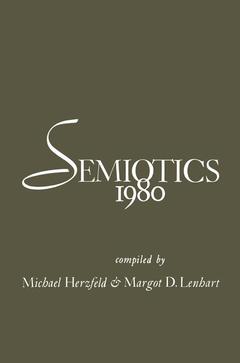 Cover of the book Semiotics 1980