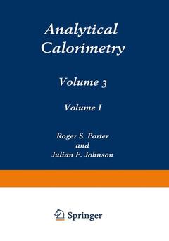 Couverture de l’ouvrage Analytical Calorimetry