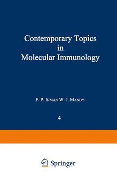 Couverture de l’ouvrage Contemporary Topics in Molecular Immunology