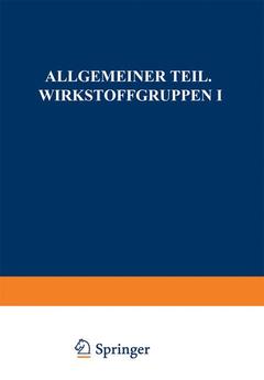 Couverture de l’ouvrage Allgemeiner Teil. Wirkstoffgruppen I