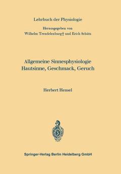 Couverture de l’ouvrage Allgemeine Sinnesphysiologie Hautsinne, Geschmack, Geruch