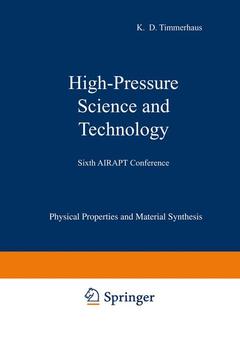 Couverture de l’ouvrage High-Pressure Science and Technology