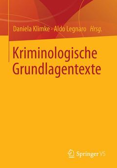 Couverture de l’ouvrage Kriminologische Grundlagentexte