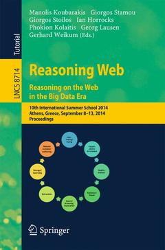 Cover of the book Reasoning Web. Reasoning and the Web in the Big Data Era