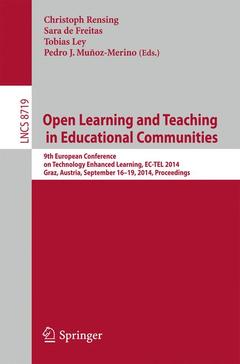 Couverture de l’ouvrage Open Learning and Teaching in Educational Communities