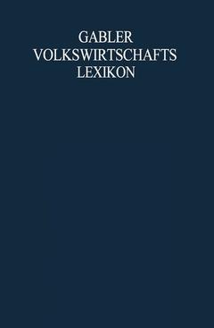 Cover of the book Gabler Volkswirtschafts Lexikon