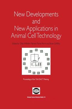 Couverture de l’ouvrage New Developments and New Applications in Animal Cell Technology
