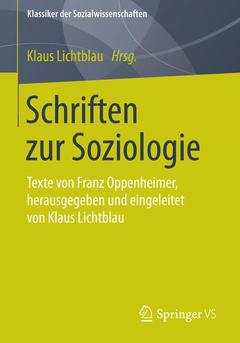 Cover of the book Schriften zur Soziologie