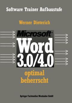 Couverture de l’ouvrage Word 3.0/4.0 optimal beherrscht