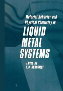 Couverture de l’ouvrage Material Behavior and Physical Chemistry in Liquid Metal Systems