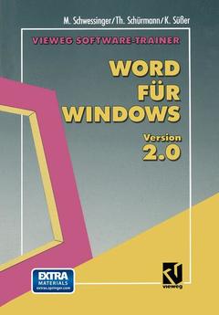 Couverture de l’ouvrage Vieweg Software-Trainer Word für Windows 2.0