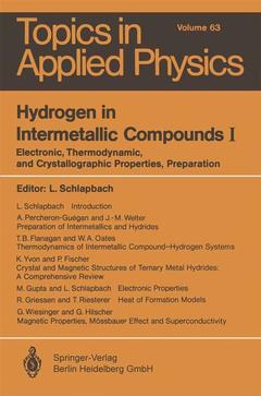 Couverture de l’ouvrage Hydrogen in Intermetallic Compounds I