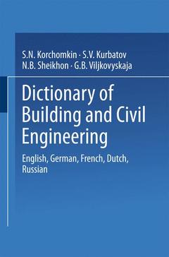 Couverture de l’ouvrage Dictionary of Building and Civil Engineering