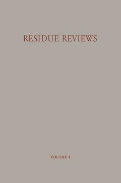 Couverture de l’ouvrage Residue Reviews / Rückstands-Berichte