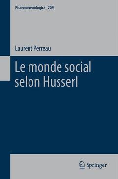 Couverture de l’ouvrage Le monde social selon Husserl