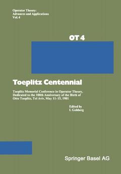 Couverture de l’ouvrage Toeplitz Centennial