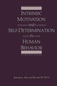 Couverture de l’ouvrage Intrinsic Motivation and Self-Determination in Human Behavior