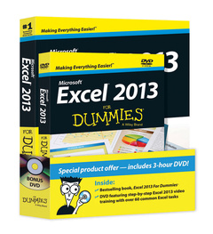 Cover of the book Excel 2013 For Dummies, Book + DVD Bundle
