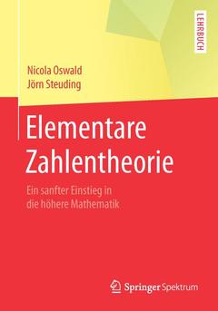 Couverture de l’ouvrage Elementare Zahlentheorie