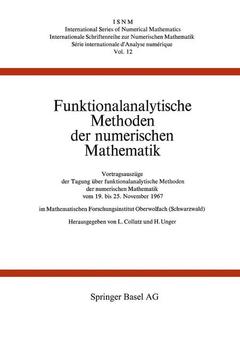 Couverture de l’ouvrage Funktionalanalytische Methoden der numerischen Mathematik