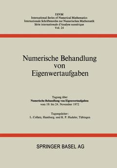 Cover of the book Numerische Behandlung von Eigenwertaufgaben