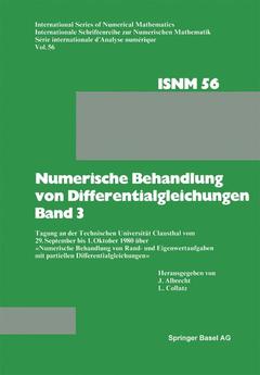 Couverture de l’ouvrage Numerische Behandlung von Differentialgleichungen Band 3