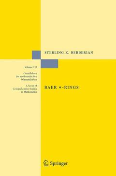 Cover of the book Baer *-Rings