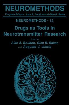 Cover of the book Drugs as Tools in Neurotransmitter Research