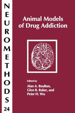 Couverture de l’ouvrage Animal Models of Drug Addiction