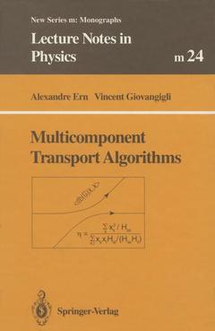Couverture de l’ouvrage Multicomponent Transport Algorithms