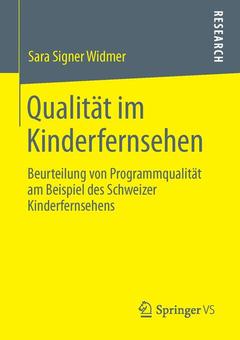 Cover of the book Qualität im Kinderfernsehen