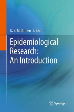 Couverture de l’ouvrage Epidemiological Research: An Introduction