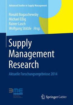 Couverture de l’ouvrage Supply Management Research