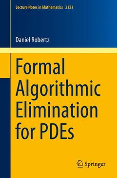 Couverture de l’ouvrage Formal Algorithmic Elimination for PDEs
