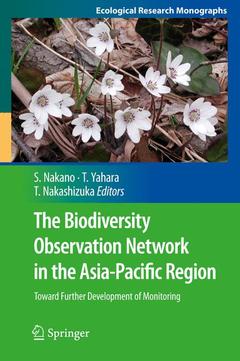 Couverture de l’ouvrage The Biodiversity Observation Network in the Asia-Pacific Region