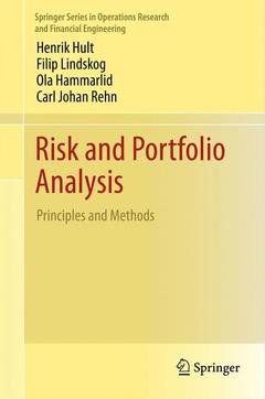 Couverture de l’ouvrage Risk and Portfolio Analysis