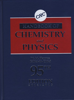 Couverture de l’ouvrage CRC handbook of Chemistry and Physics 2014-2015 (95th Ed.)