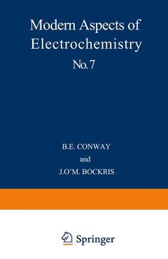Couverture de l’ouvrage Modern Aspects of Electrochemistry No. 7