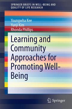 Couverture de l’ouvrage Learning and Community Approaches for Promoting Well-Being