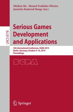 Couverture de l’ouvrage Serious Games Development and Applications