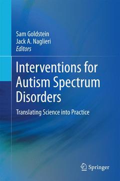 Couverture de l’ouvrage Interventions for Autism Spectrum Disorders