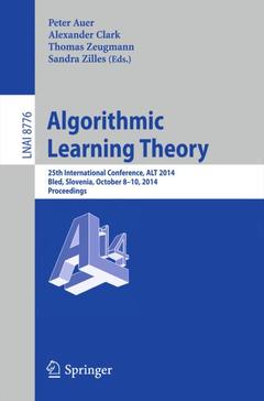 Cover of the book Algorithmic Learning Theory
