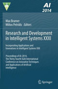 Couverture de l’ouvrage Research and Development in Intelligent Systems XXXI