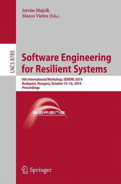 Couverture de l’ouvrage Software Engineering for Resilient Systems