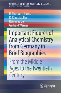 Cover of the book Important Figures of Analytical Chemistry from Germany in Brief Biographies