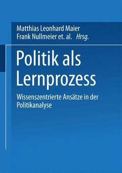Couverture de l’ouvrage Politik als Lernprozess