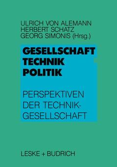 Couverture de l’ouvrage Gesellschaft — Technik — Politik