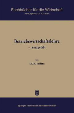 Couverture de l’ouvrage Betriebswirtschaftslehre — kurzgefaßt
