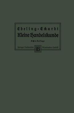 Cover of the book Kleine Handelskunde